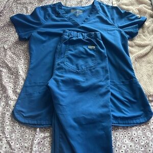 Grey's Anatomy Vibrant Blue Scrub Set